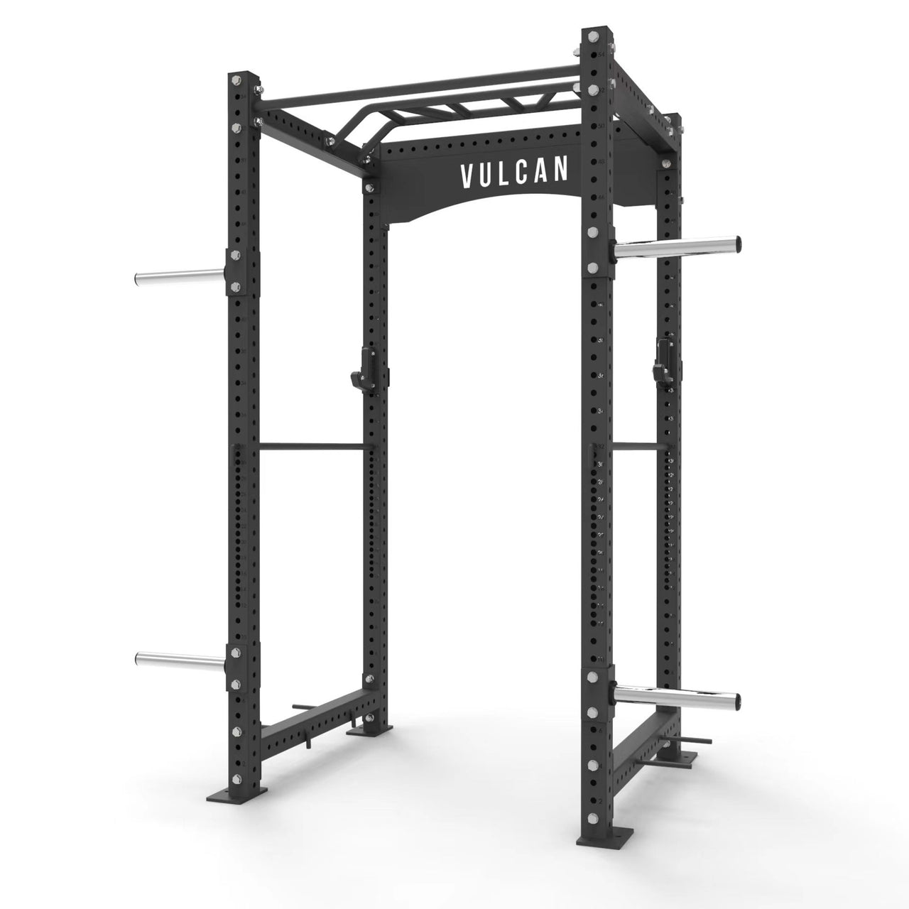 VULCAN Commercial Power Rack, Olympic Barbell, 150kg Colour Bumper Weight Plates & Adjustable Bench | IN STOCK