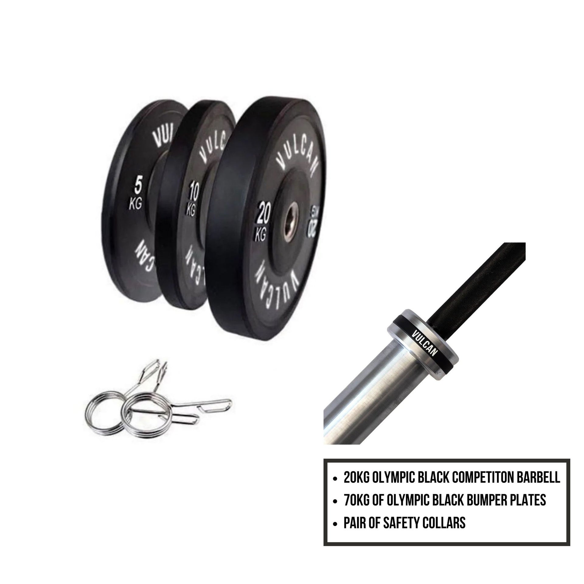 barbell and weight plates package