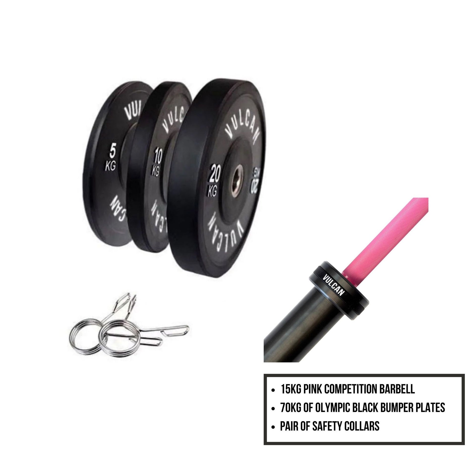 barbell and weight plates package