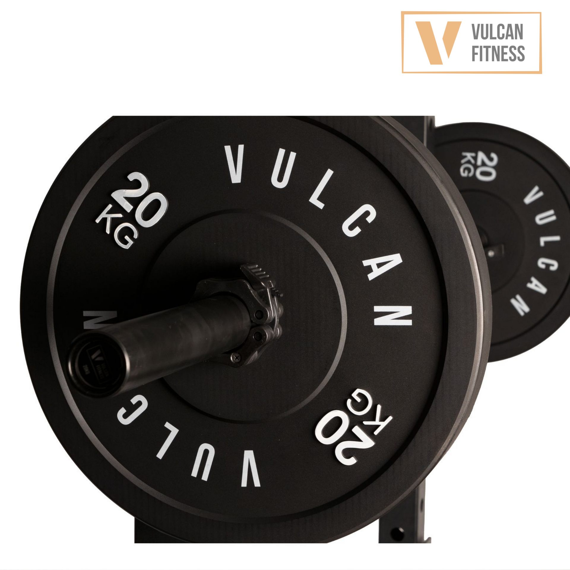 20kg Olympic Black Bumper Plates Set