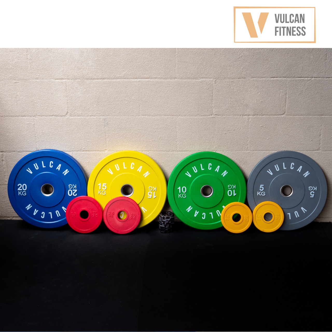 VULCAN Commercial Power Rack, Olympic Barbell, 150kg Colour Bumper Weight Plates & Pro Adjustable Bench | IN STOCK