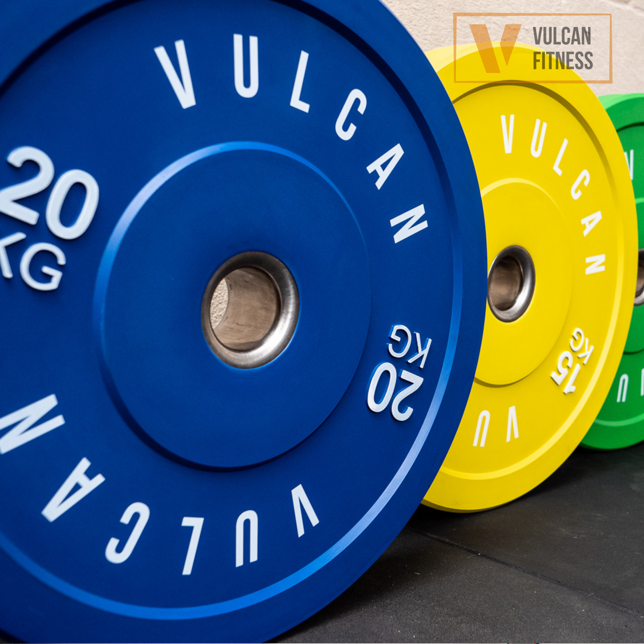 VULCAN Olympic Colour Bumper Plates (150KG SET) | IN STOCK