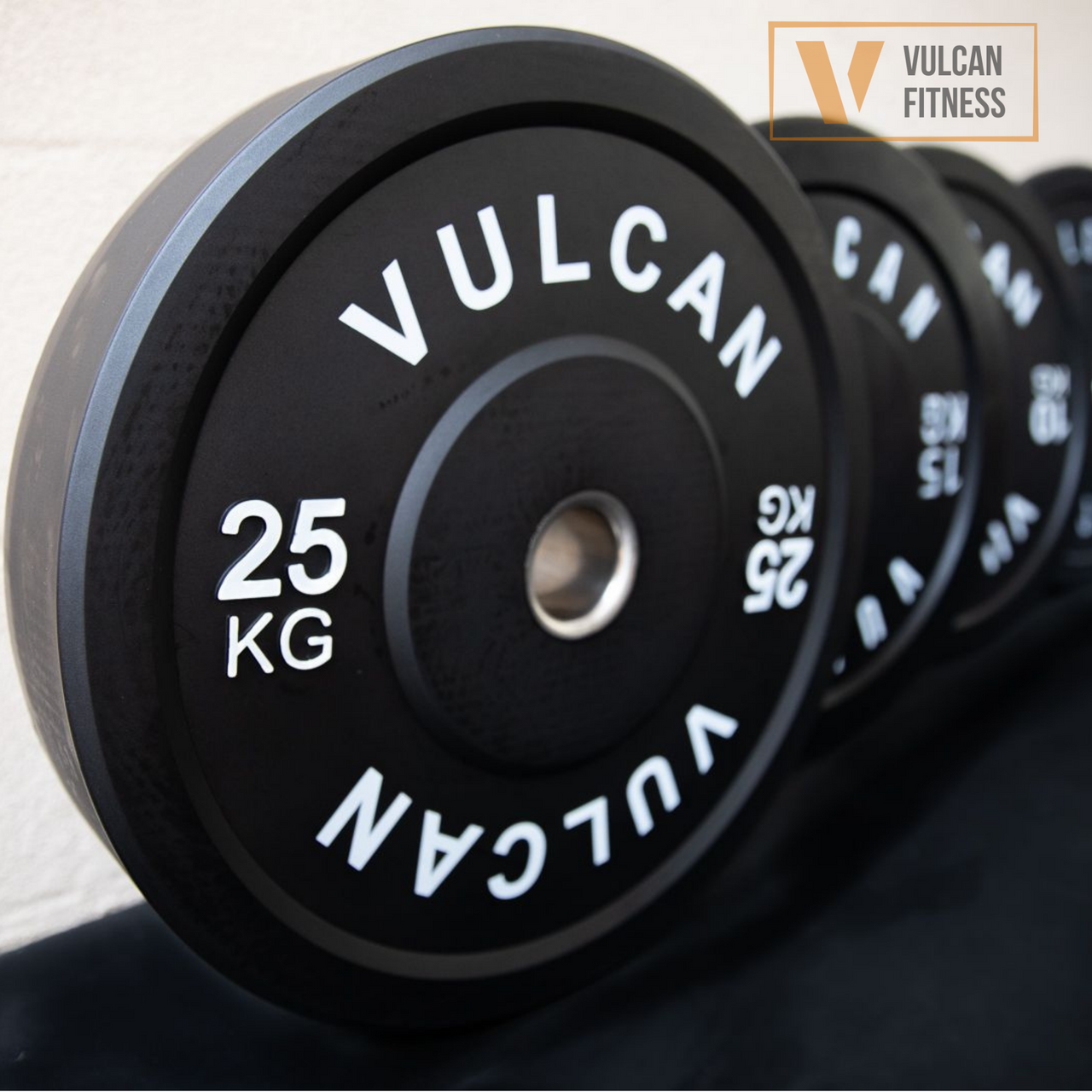 VULCAN Commercial Power Rack, Olympic Barbell, 150kg Black Bumper Weight Plates & Pro Adjustable Bench | IN STOCK