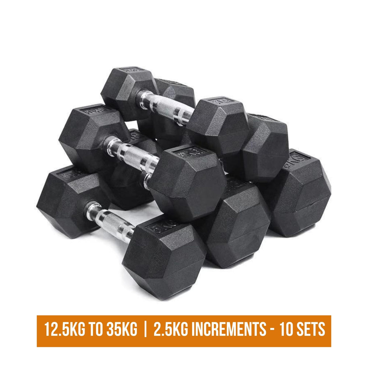 rubber hex dumbbells