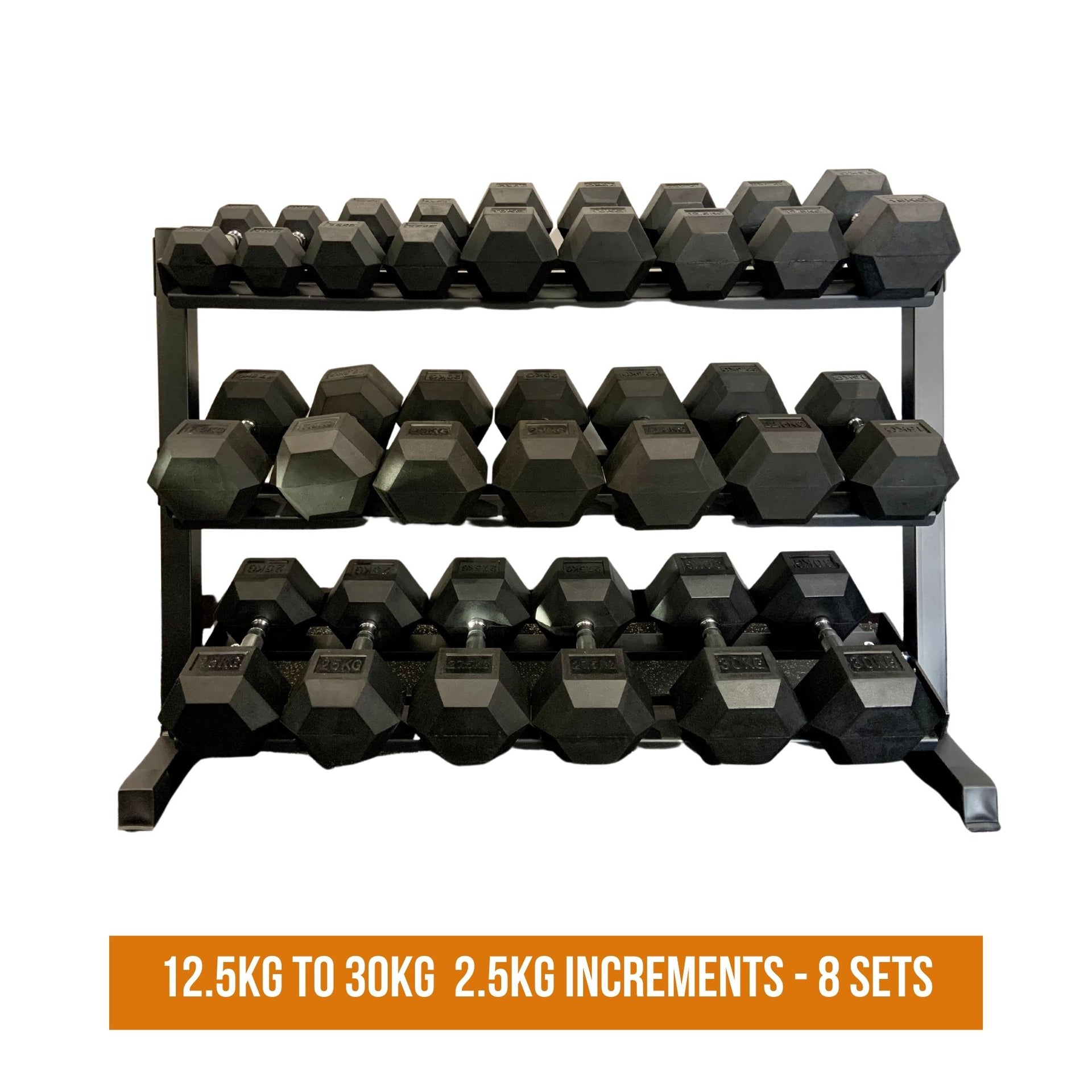 Hex Dumbbells & Dumbbell Rack