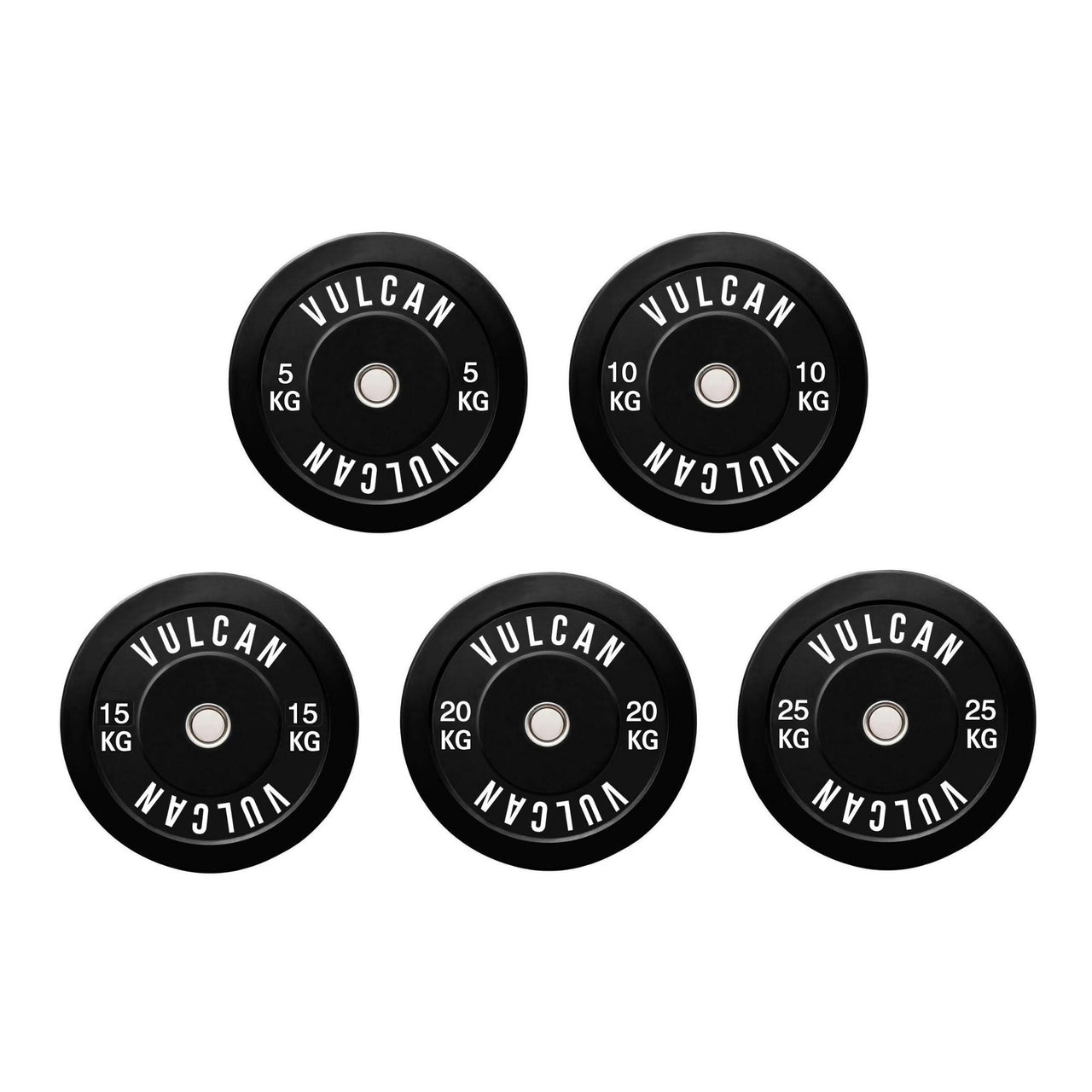 150kg Olympic Black Bumper Plates Set