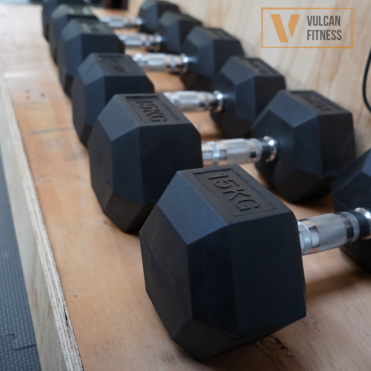 VULCAN Commercial Hex Dumbbells (12.5kg to 35kg | 2.5kg Increments | 10 Sets) | IN STOCK