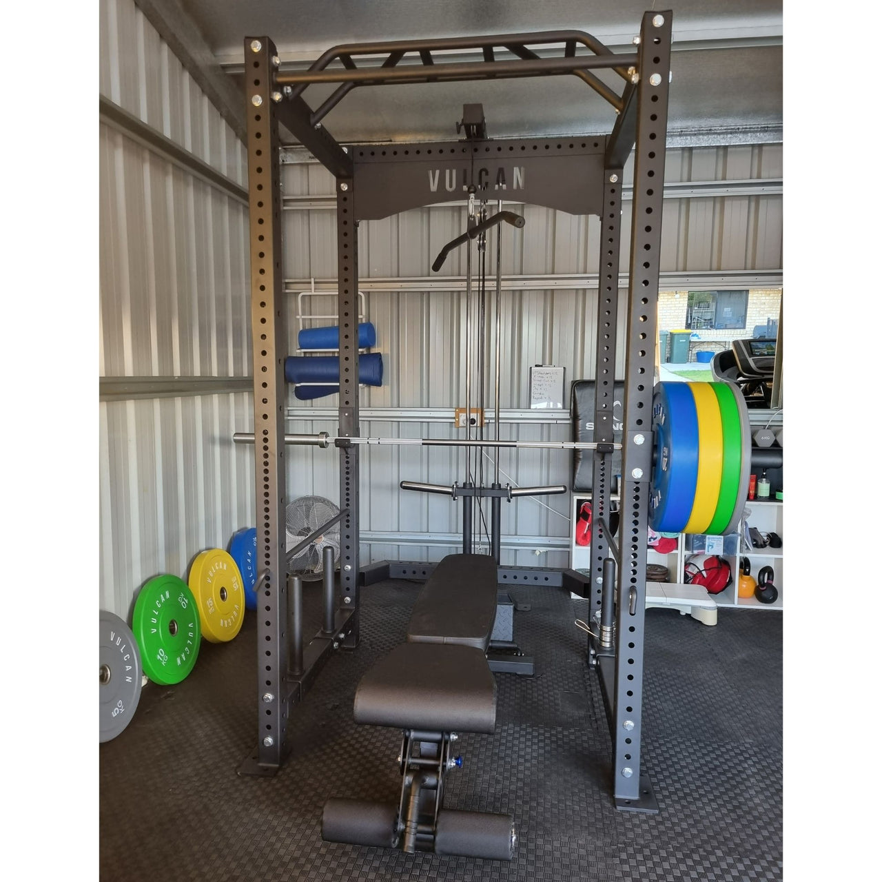 VULCAN Lat-Pulldown / Low Row Attachment for COMMERCIAL Power Rack | IN STOCK