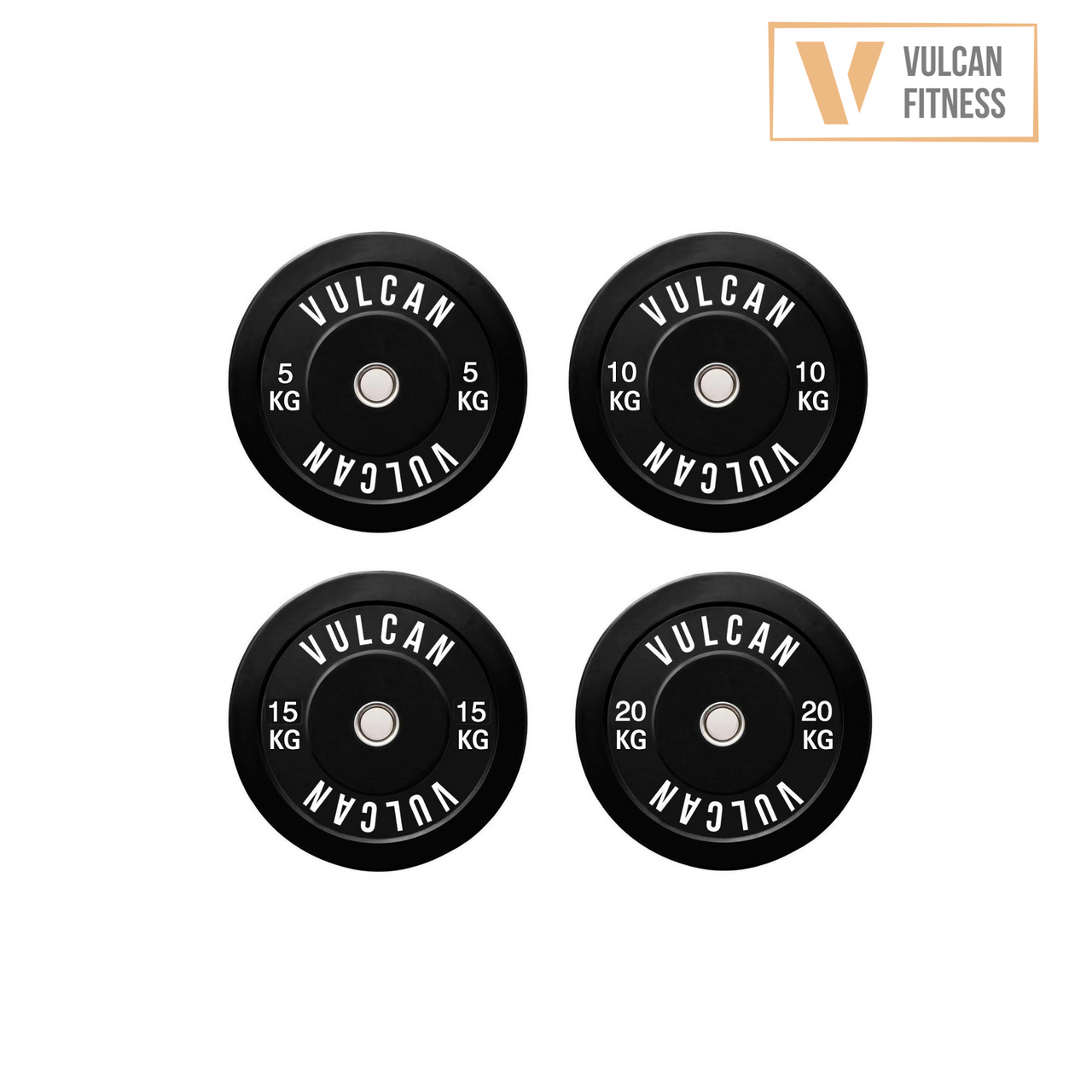 VULCAN Home Gym Power Cage, Olympic Barbell, 100kg Black Bumper Weight Plates & Commercial FID Bench | IN STOCK