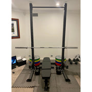 squat rack in home gym