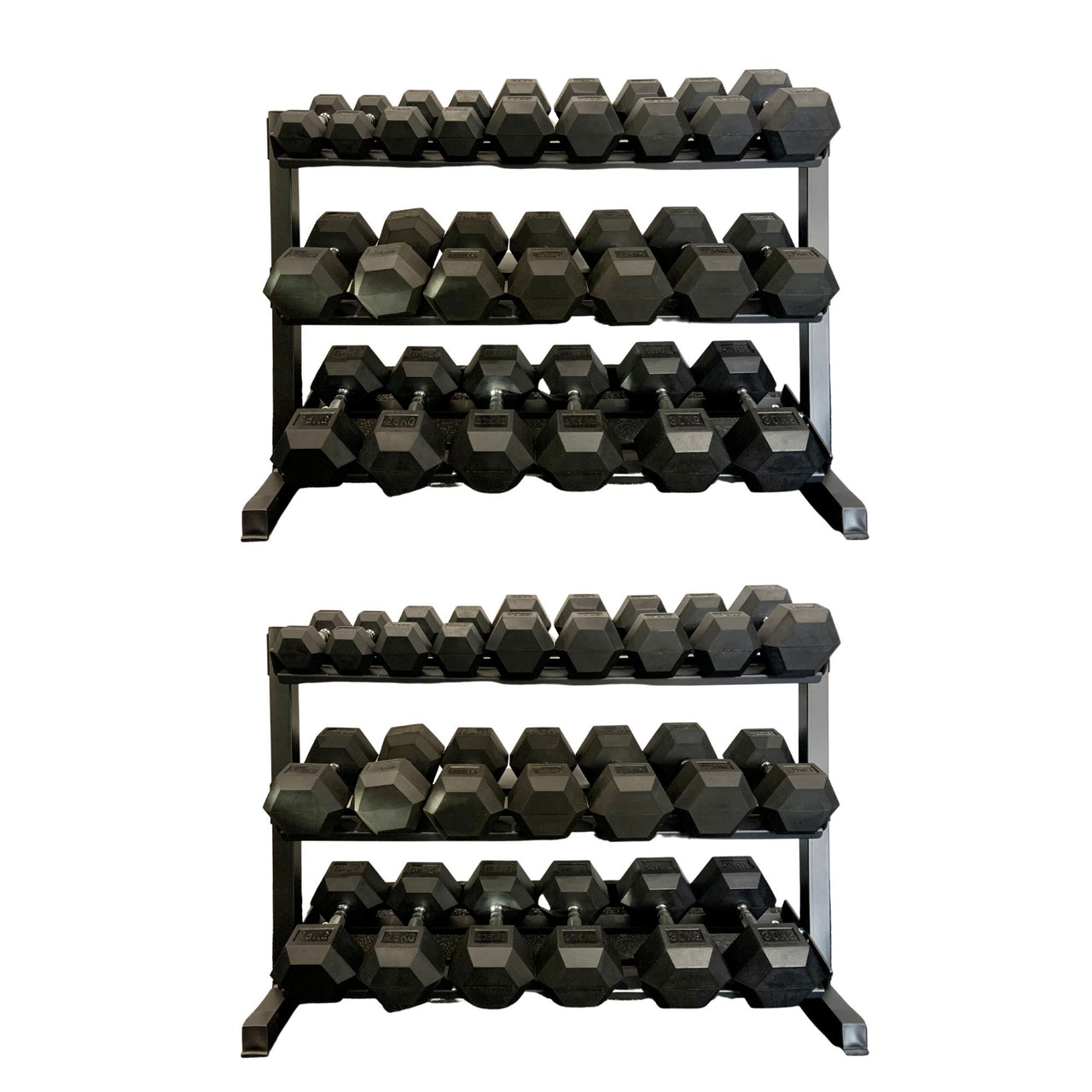 Hex Dumbbells & Dumbbell Rack 