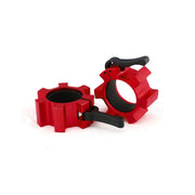 Red aluminium collars for Olympic Barbell
