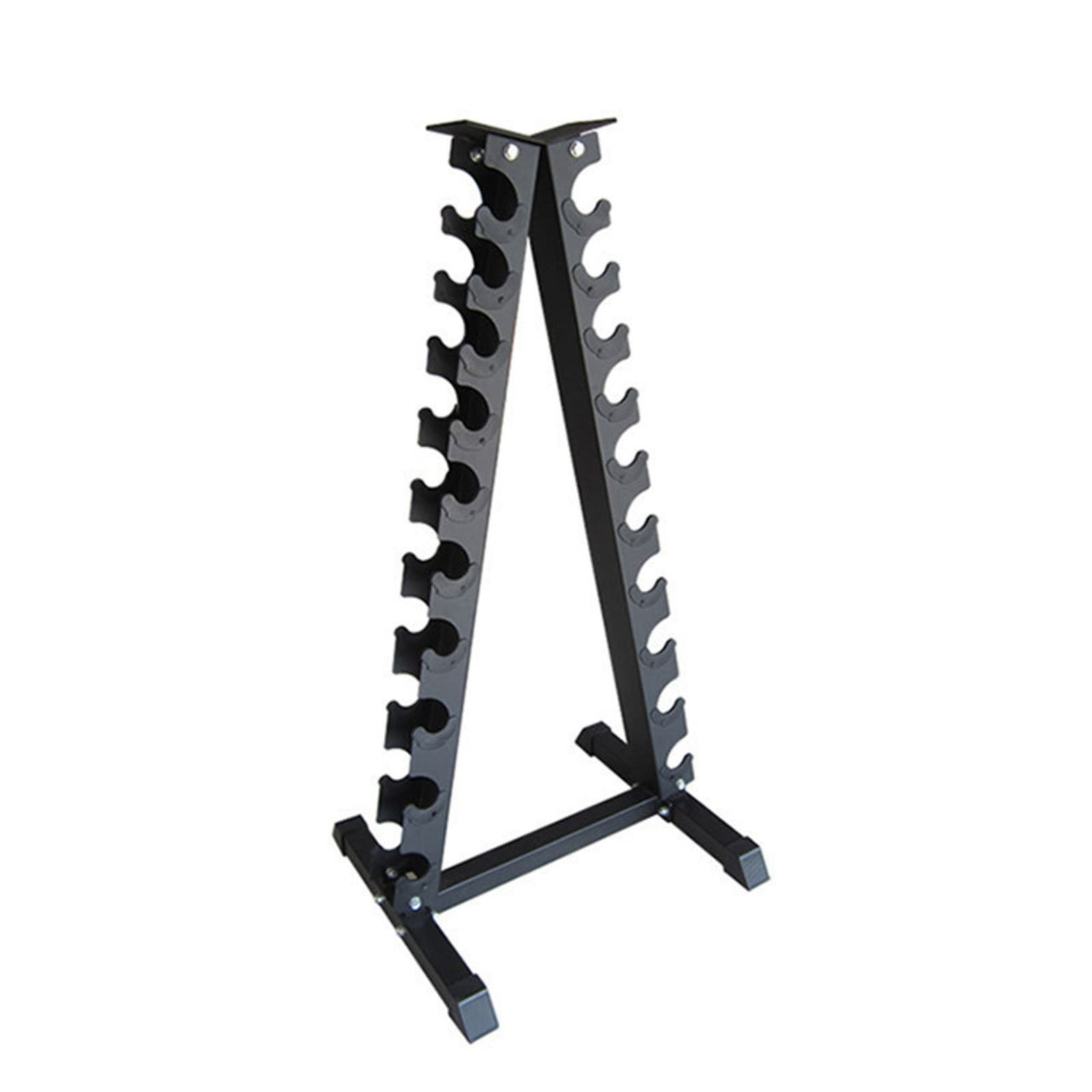 Vertical 10 pair dumbbell rack