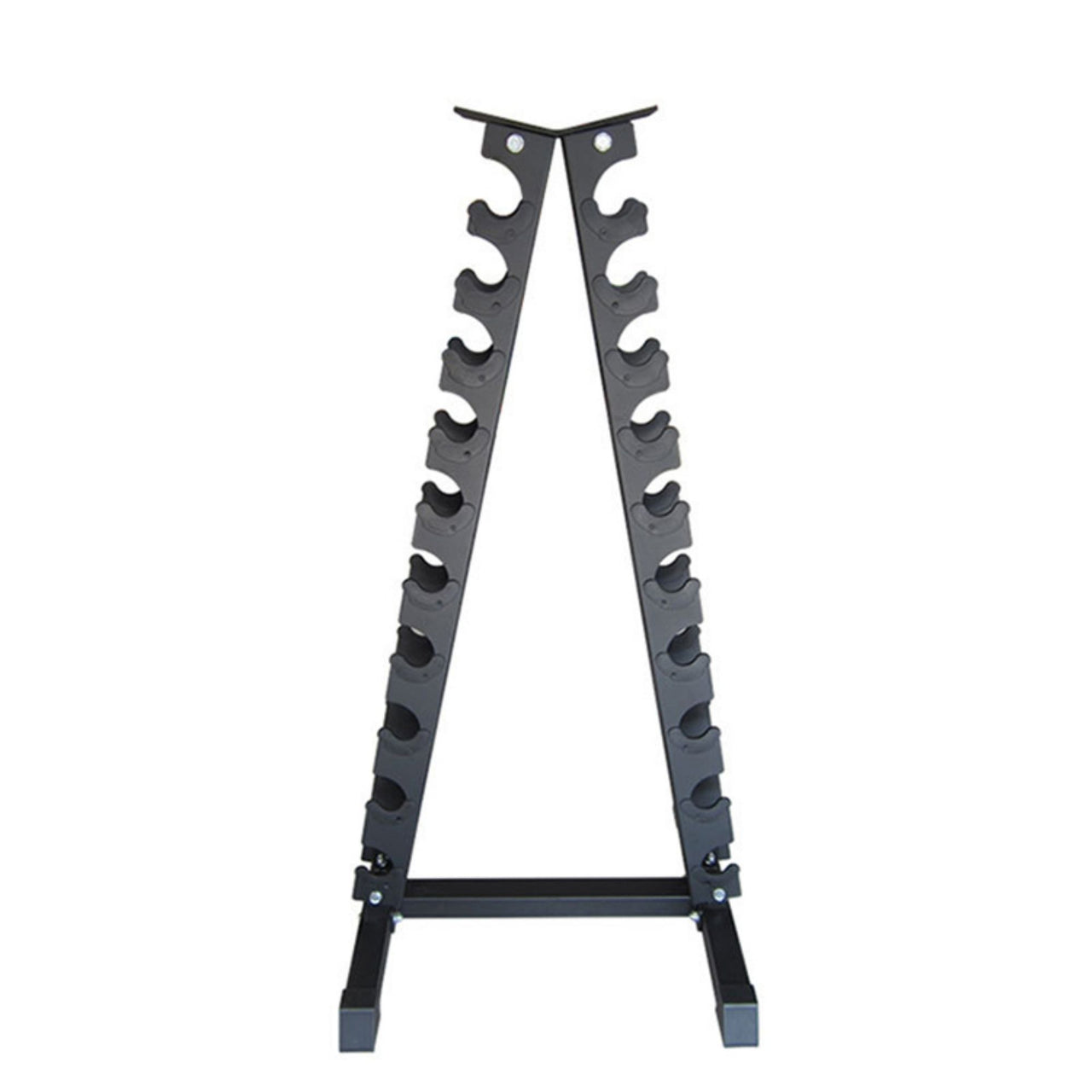 Vertical 10 pair dumbbell rack