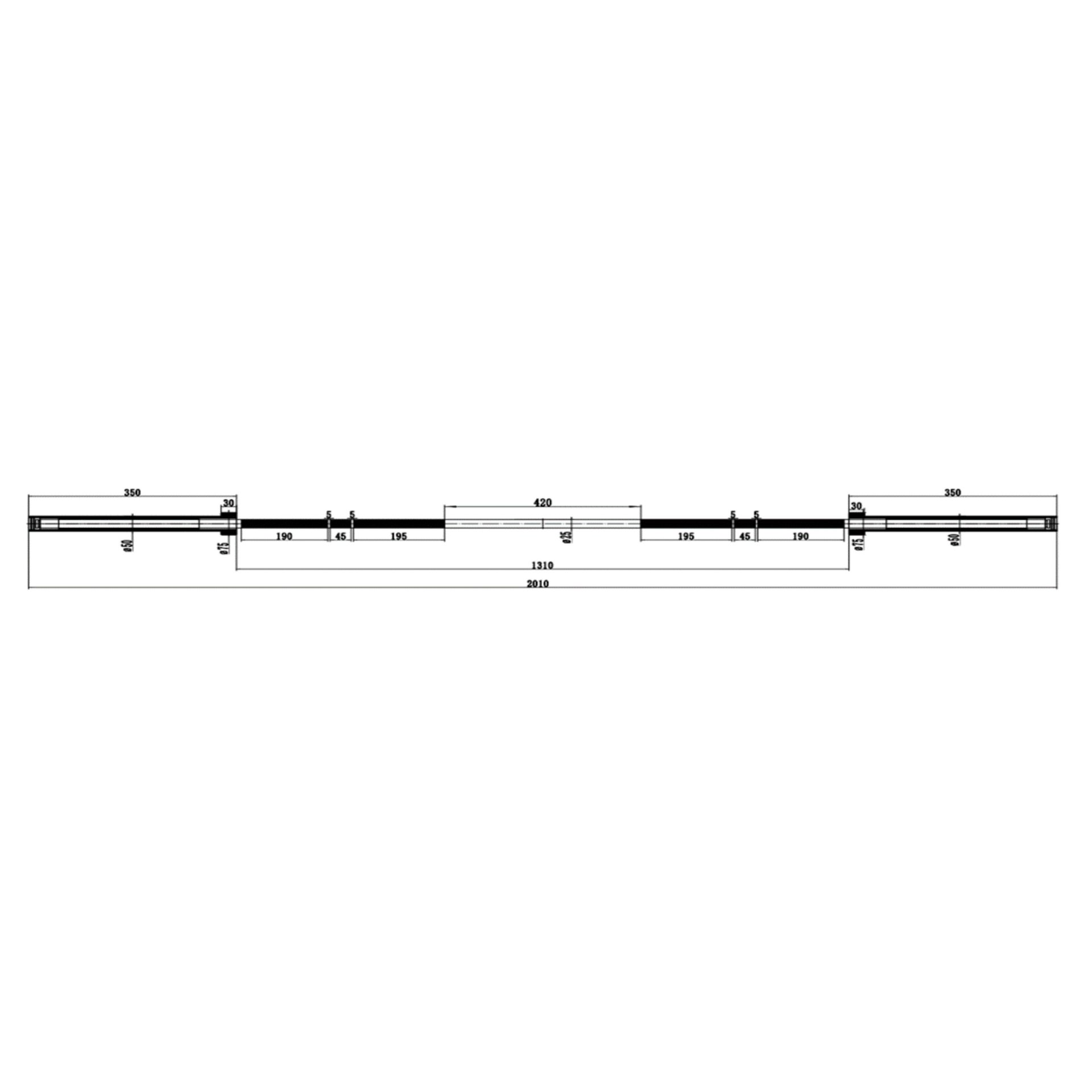 15kg Black Competition Barbell