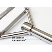 image of a dimensions dead lift trap bar for dead lifts and shrugs
