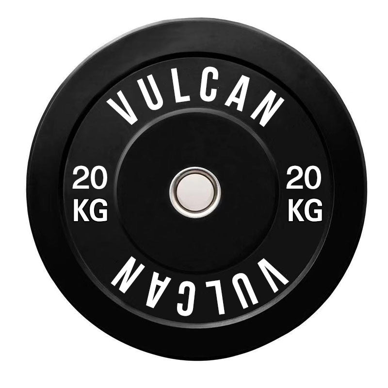 20kg Olympic Black Bumper Plates Set
