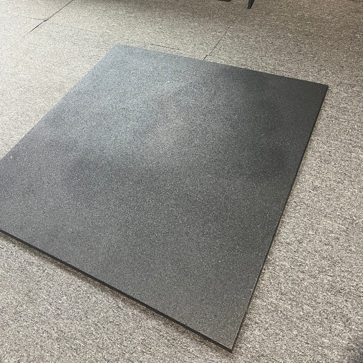 Commercial Rubber Gym Flooring Black - 15mm Gym Mats (1m x 1m) | IN STOCK