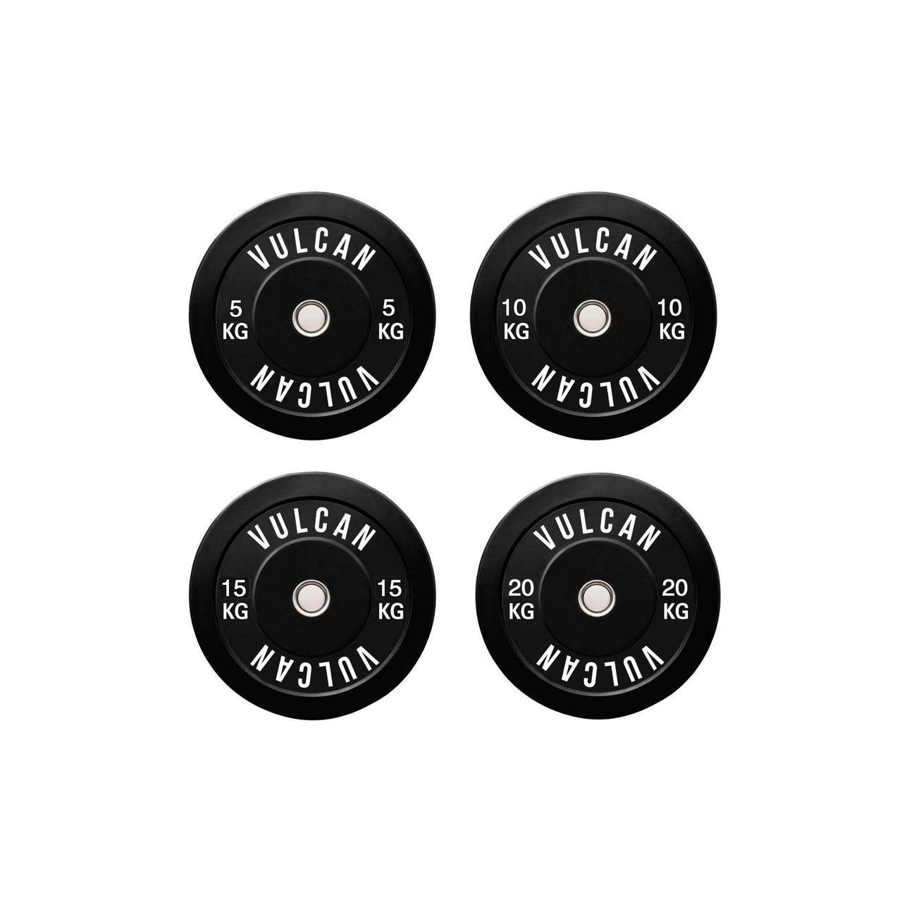 100kg Olympic Black Bumper Plates Set