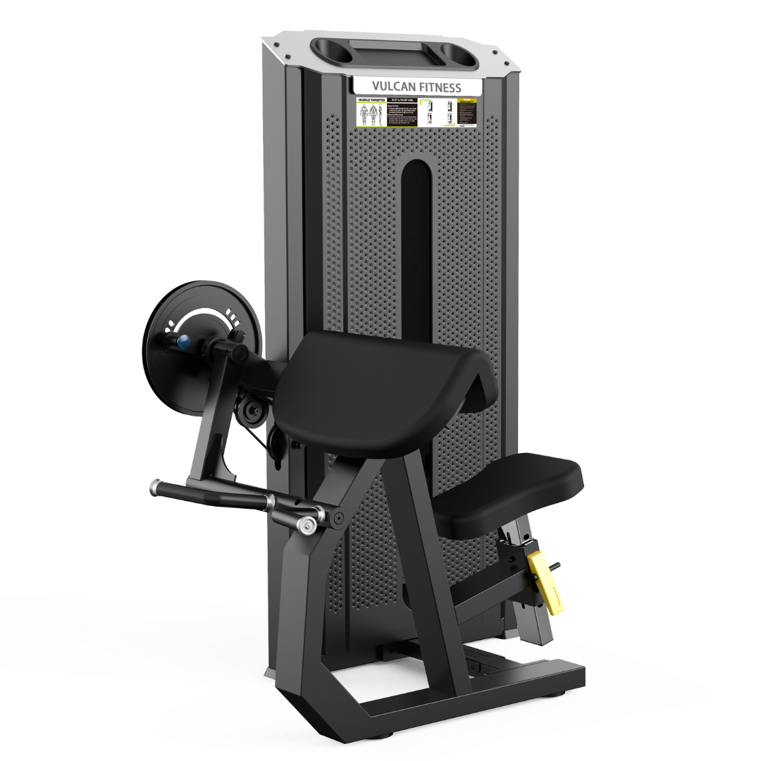 Bicep curl and tricep extension machine