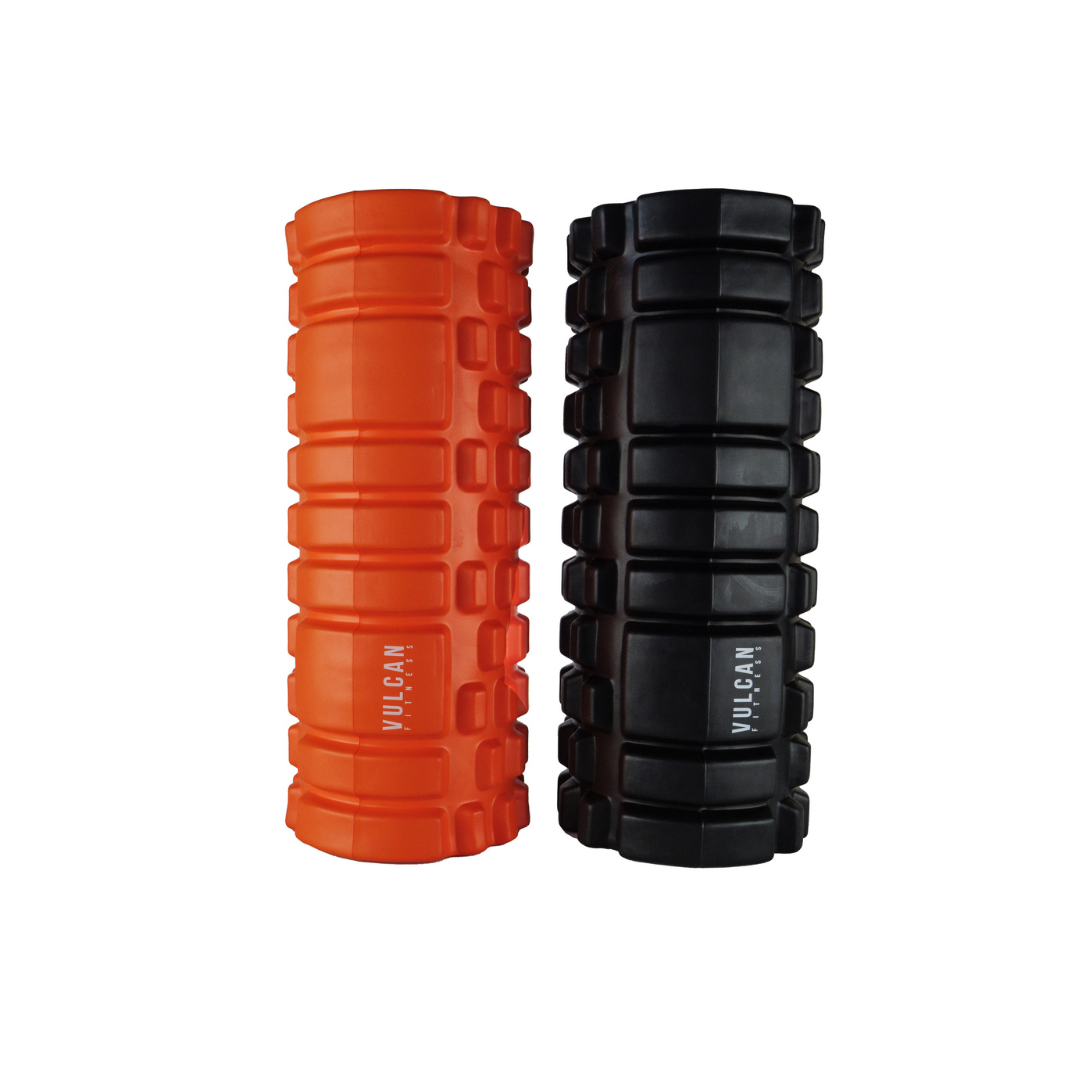 orange and black foam roller