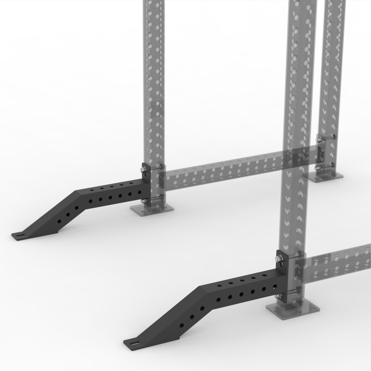 VULCAN Front Foot Extensions Pair for Commercial Power Rack & Rig Uprights | IN STOCK