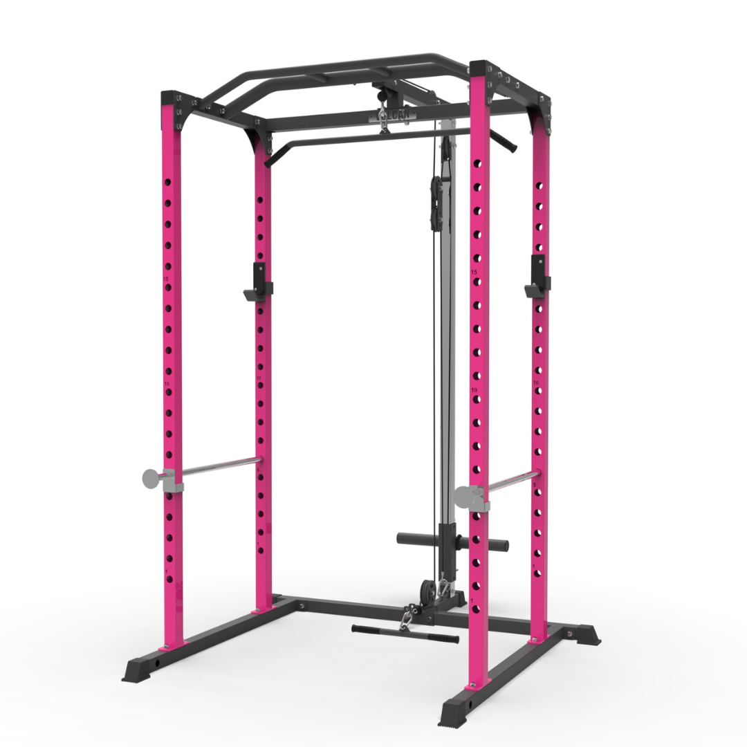 Power Rack with Lat Pulldown Low Row Attachment Vulcan Fitness