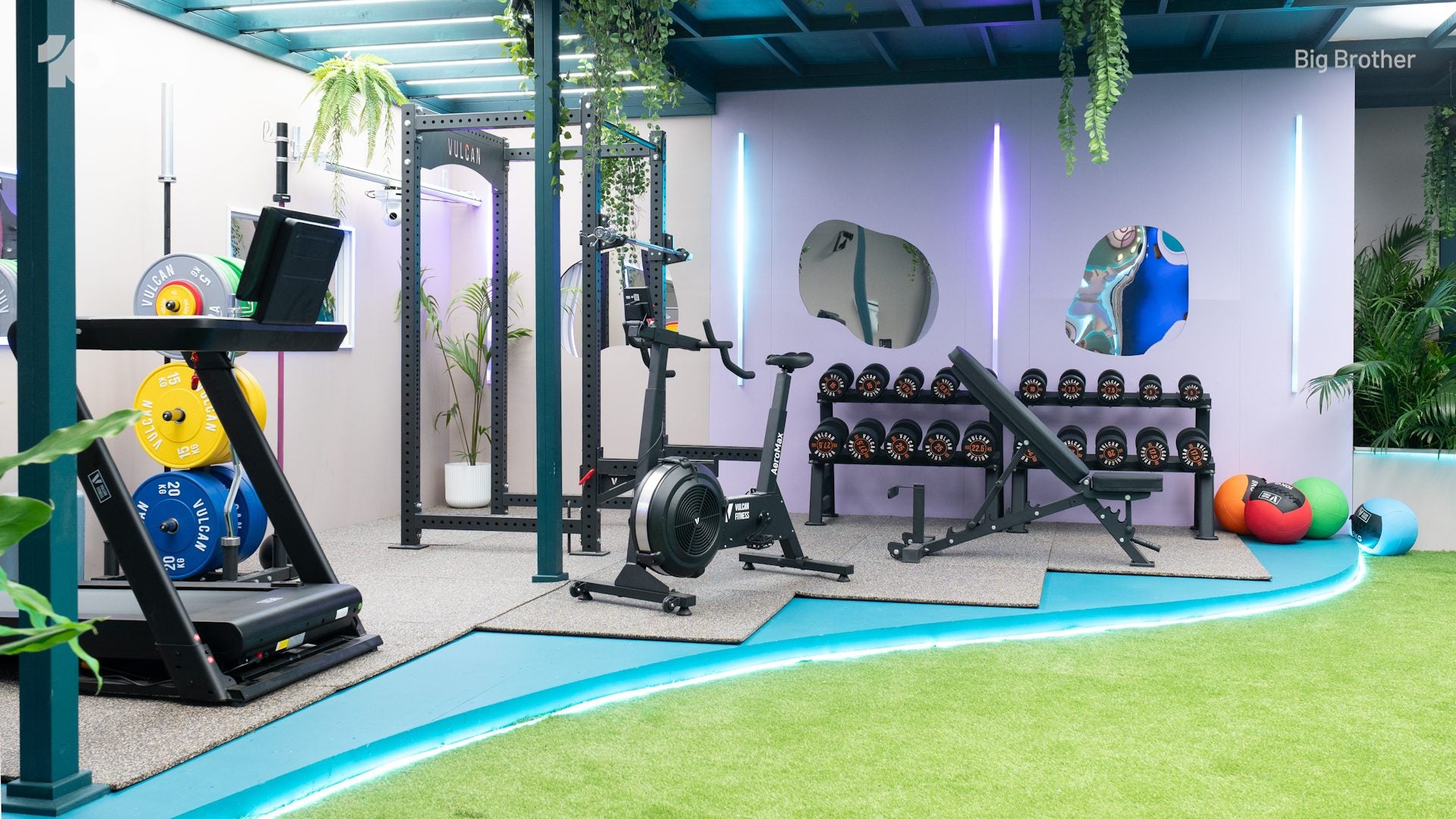 The Big Brother 2026 house gym, fitted out by Vulcan