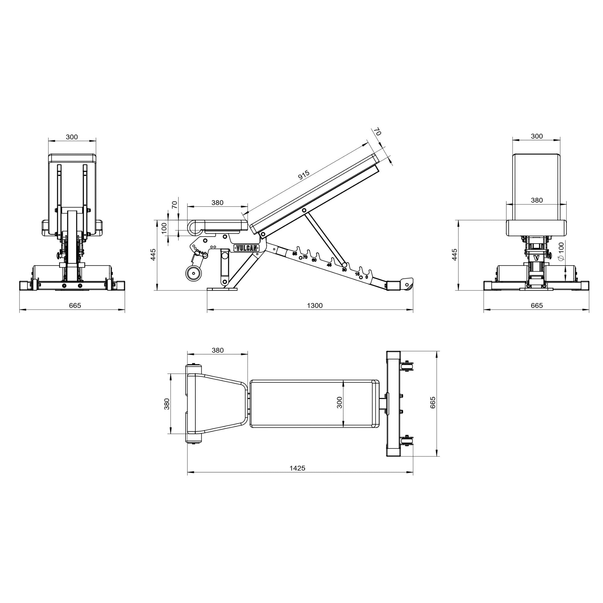 Vulcan fid outlet bench