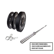 barbell and weight plates package