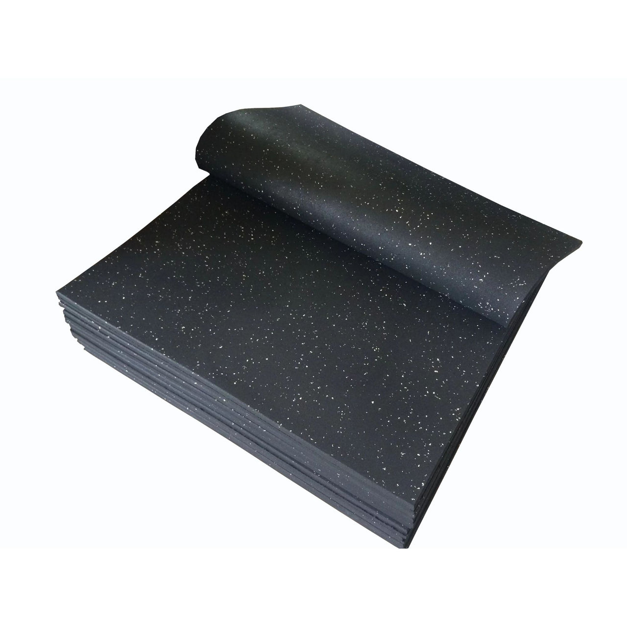 Commercial Rubber Gym Flooring Grey Fleck - 15mm (1m x 1m) | IN STOCK