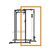 Lat pull down and low row attachment for rack
