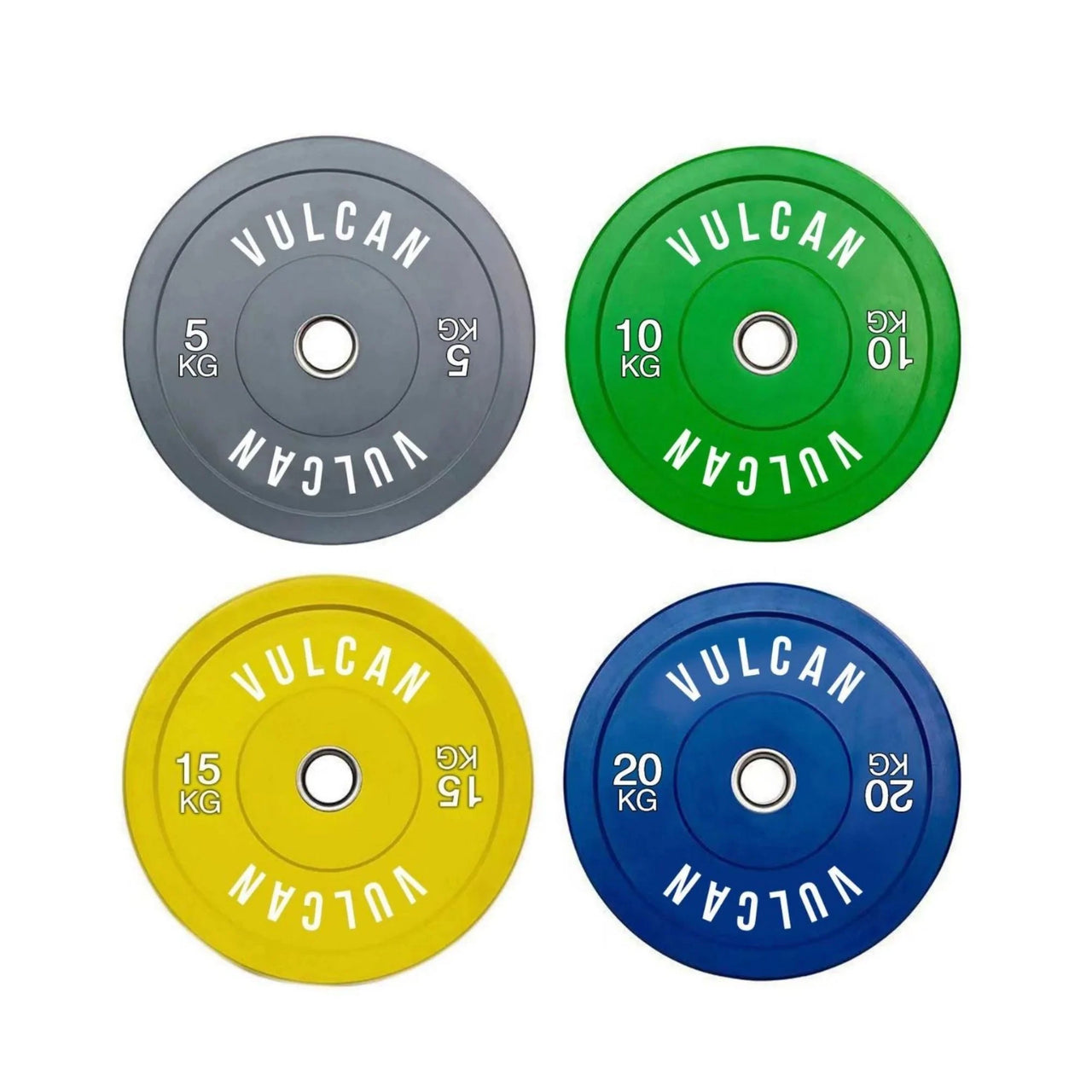 VULCAN Olympic Colour Bumper Plates (100KG SET) | IN STOCK